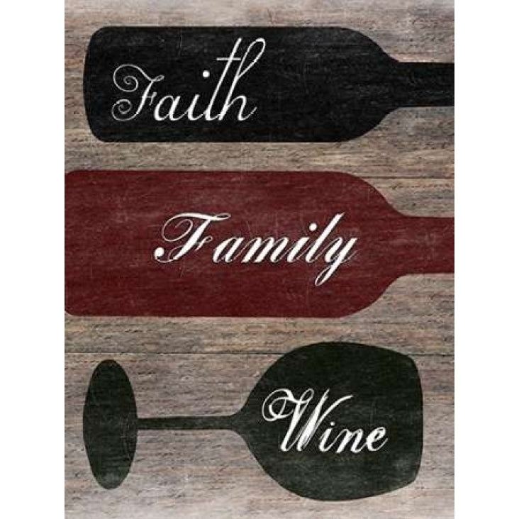 Faith Family Wine Poster Print by Sheldon Lewis-VARPDXSLBRC324A Image 1