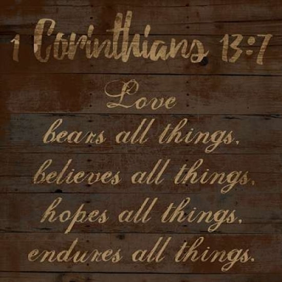 Corinthians 13-7 Poster Print by Sheldon Lewis-VARPDXSLBSQ253A Image 1