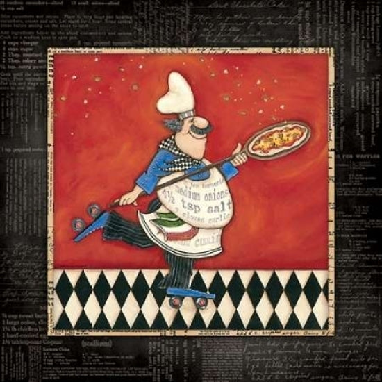 Roller Pizza Chef Poster Print by Stephanie Marrott-VARPDXSM10248 Image 1