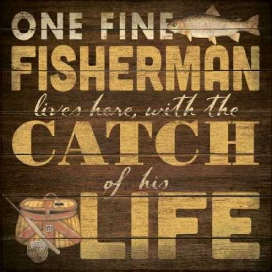 Fine Fisherman Poster Print by Stephanie Marrott-VARPDXSM10294 Image 1