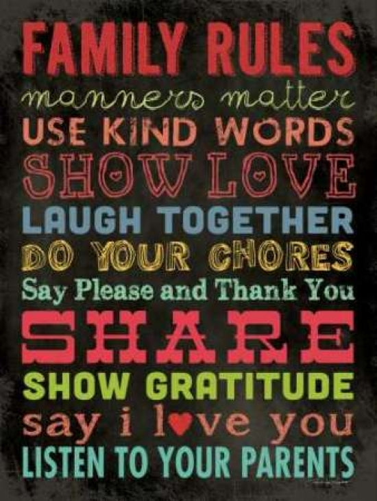 Family Rules - Color II Poster Print by Stephanie Marrott-VARPDXSM10375 Image 1