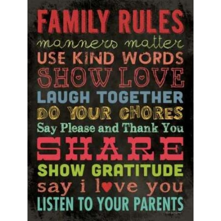 Family Rules - Color II Poster Print by Stephanie Marrott-VARPDXSM10375 Image 2