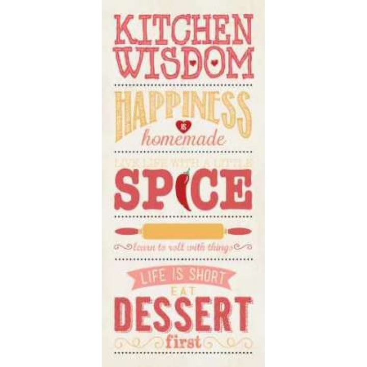 Kitchen Wisdom - White Poster Print by Stephanie Marrott-VARPDXSM10449 Image 1