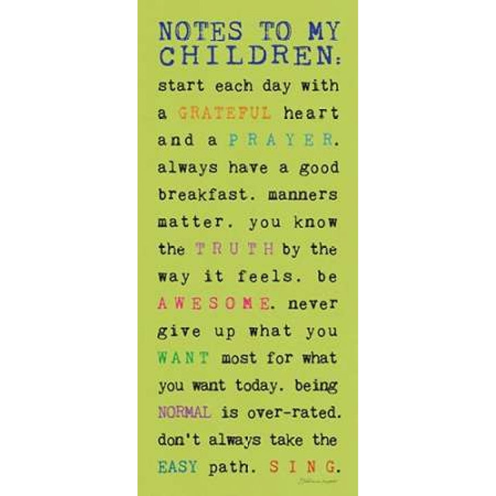 Notes to Children III Poster Print by Stephanie Marrott-VARPDXSM10543 Image 1