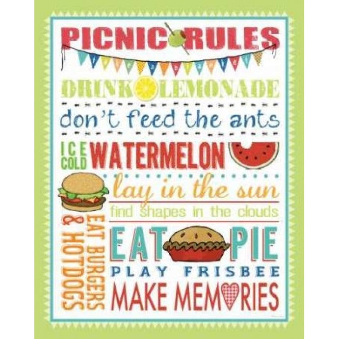 Picnic Rules Poster Print by Stephanie Marrott-VARPDXSM10843 Image 2