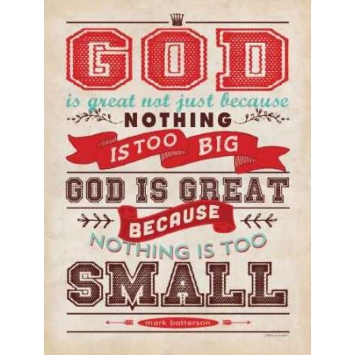 God is Great Poster Print by Stephanie Marrott-VARPDXSM11071 Image 1