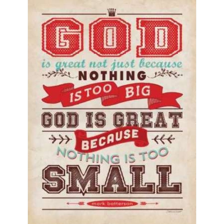 God is Great Poster Print by Stephanie Marrott-VARPDXSM11071 Image 2