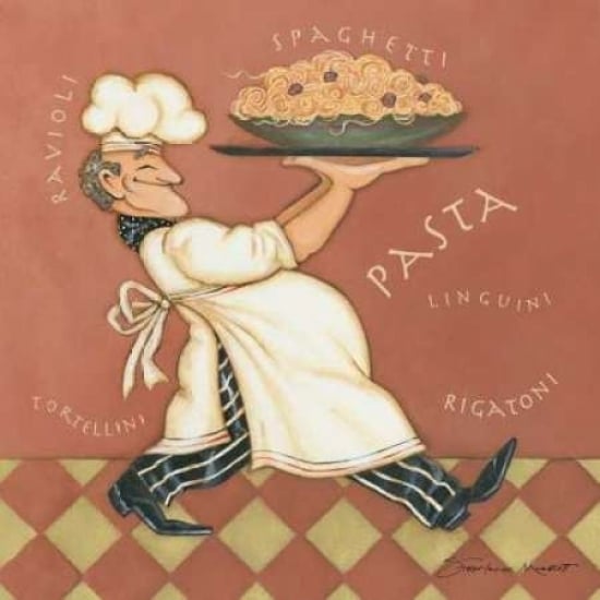 Pasta Chef Poster Print by Stephanie Marrott-VARPDXSM132 Image 1