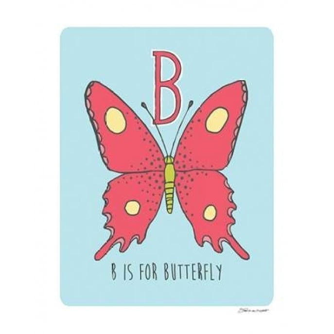 B is For Butterfly Poster Print by Stephanie Marrott-VARPDXSM158037 Image 1