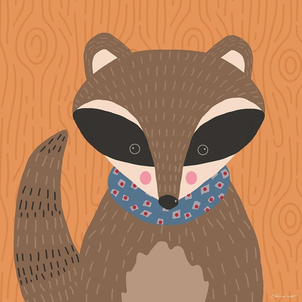 Woodland Racoon Poster Print by Stephanie Marrott-VARPDXSM1712015 Image 1