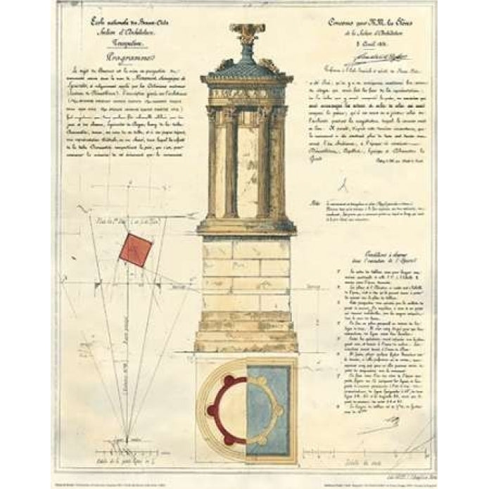 Tower of Lysicrates Poster Print by Stuart and Revett-VARPDXSR01 Image 1