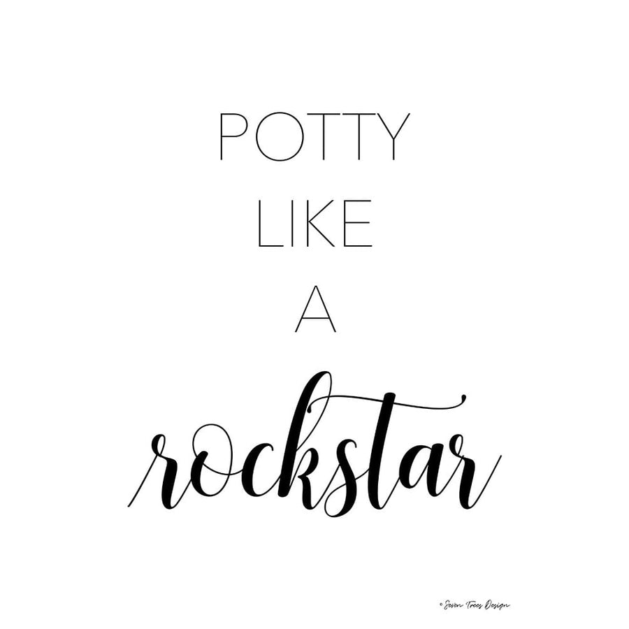 Potty Like a Rockstar Poster Print by Seven Trees Design Seven Trees Design-VARPDXST577 Image 1