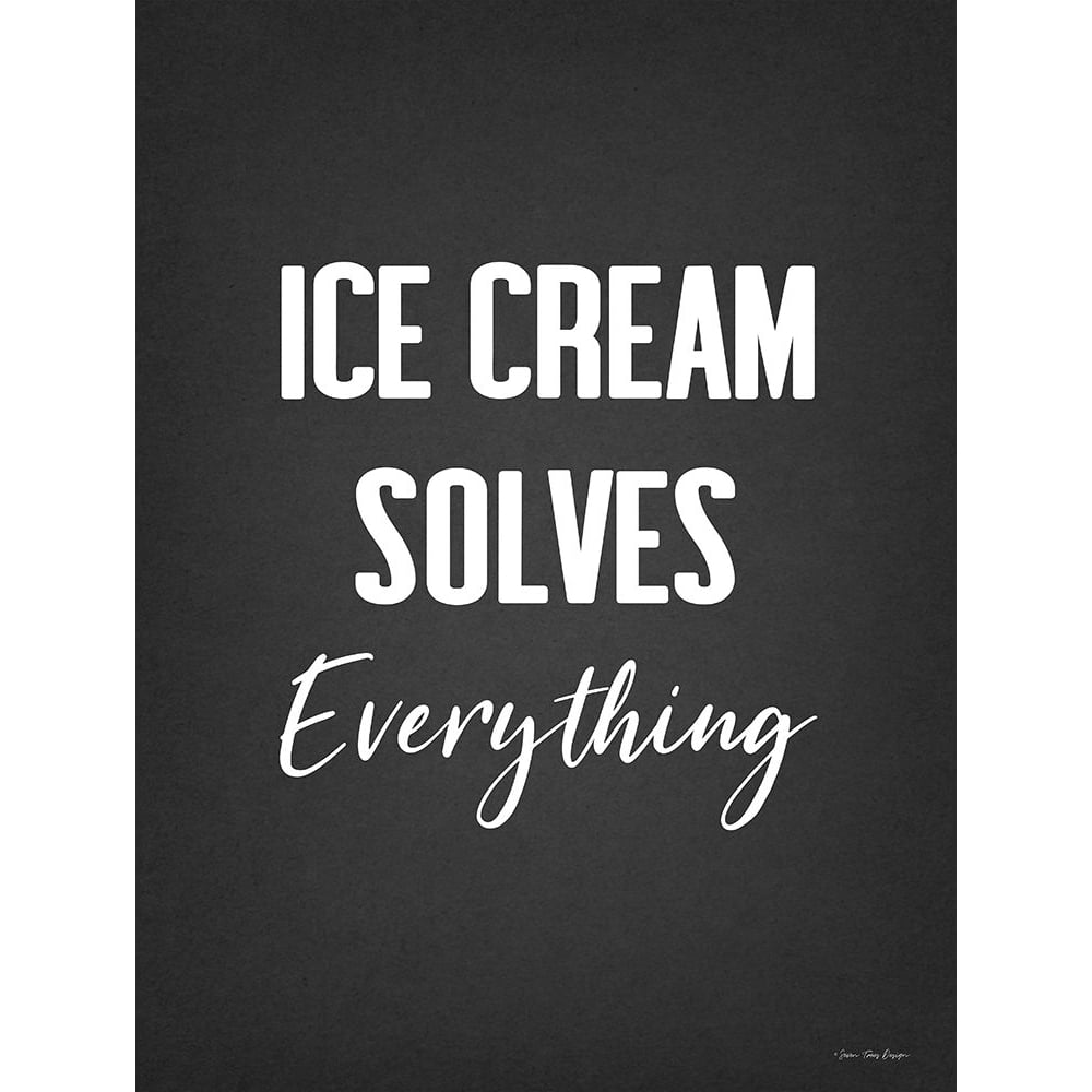 Ice Cream Solves Everything Poster Print by Seven Trees Design Seven Trees Design-VARPDXST718 Image 1