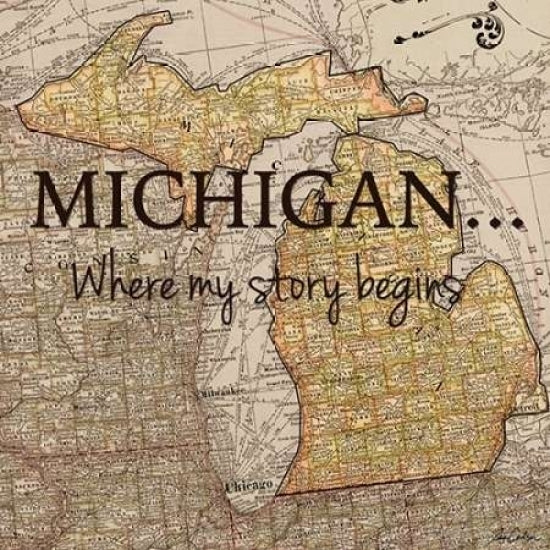 Story Michigan Poster Print by Tina Carlson-VARPDXTCSQ201D Image 2