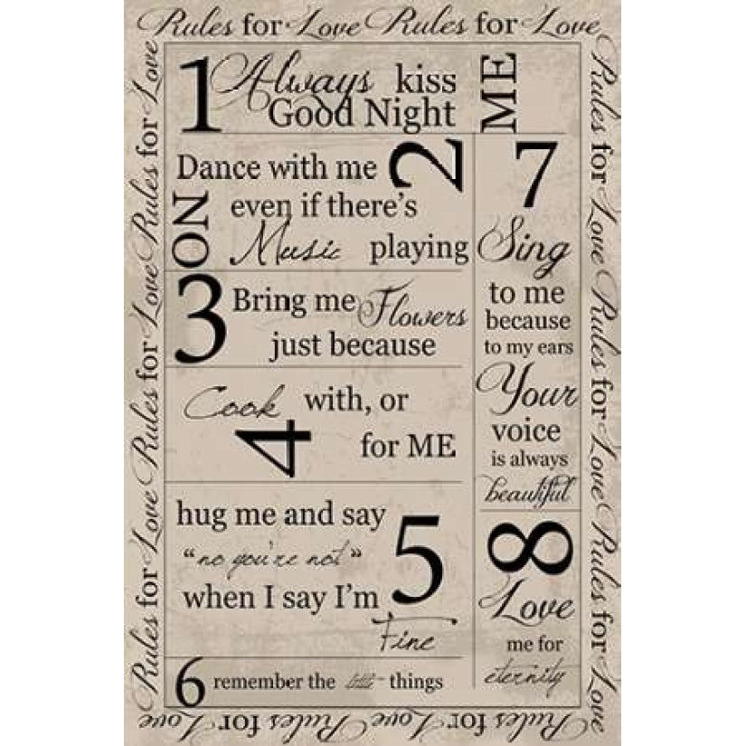 Rules for Love Border Poster Print by Taylor Greene-VARPDXTGRC033B2 Image 2