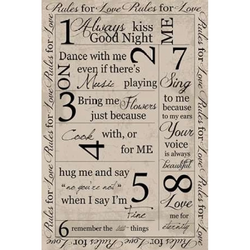 Rules for Love Border Poster Print by Taylor Greene-VARPDXTGRC033B2 Image 1