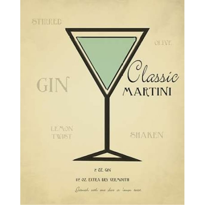 Classic Martini Poster Print by Taylor Greene-VARPDXTGRC070B Image 1