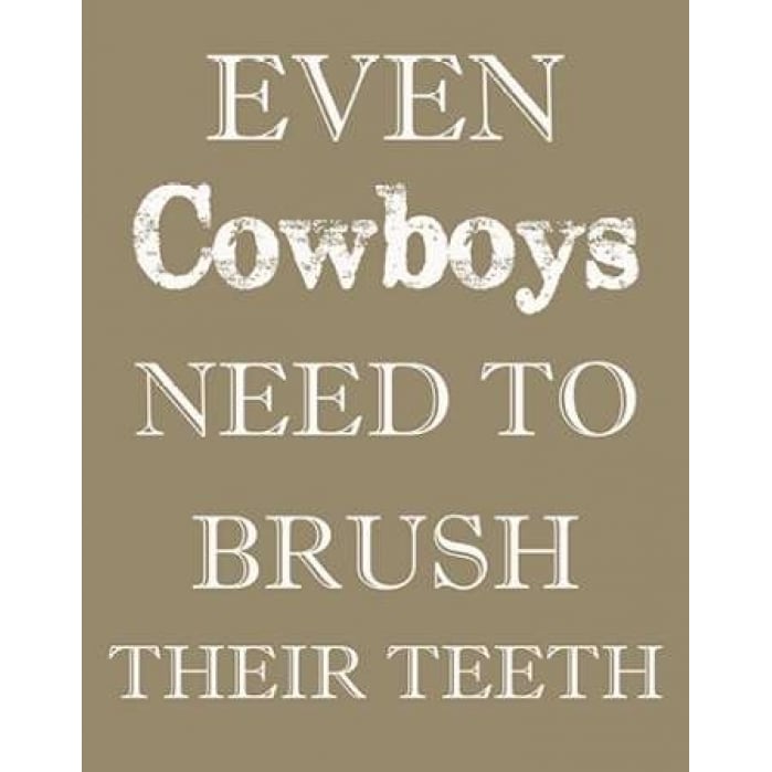 COWBOYS MUST BRUSH Poster Print by Taylor Greene-VARPDXTGRC134D Image 1