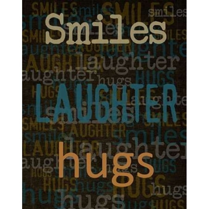 Smiles Laughter Hugs Poster Print by Taylor Greene-VARPDXTGRC142G Image 1