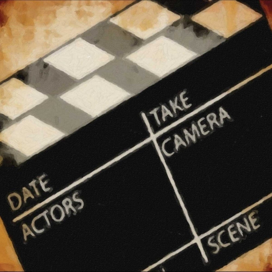 LIGHTS CAMERA ACTION_CLAPBOARD by Taylor Greene-VARPDXTGSQ0155 Image 1