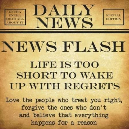 NEWS FLASH Life to Short Poster Print by Taylor Greene-VARPDXTGSQ097L Image 1