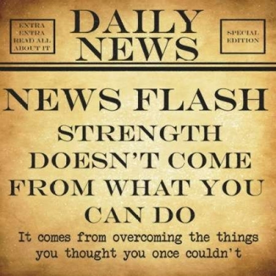 NEWS FLASH Strength Poster Print by Taylor Greene-VARPDXTGSQ097P Image 1