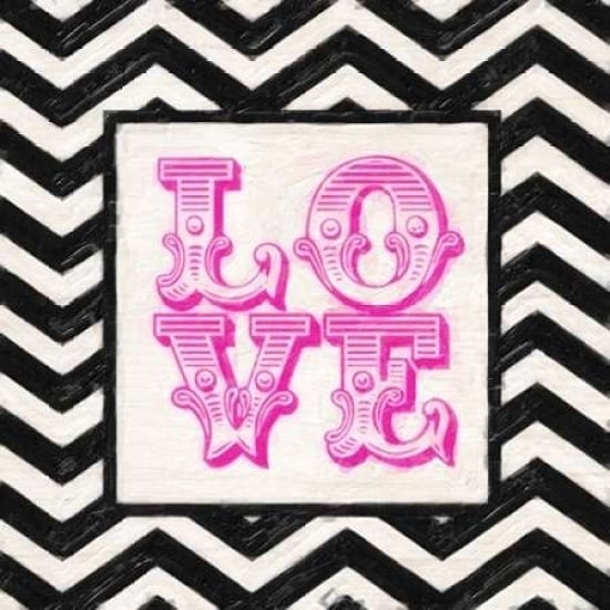 CHEVRON LOVE PINK Poster Print by Taylor Greene-VARPDXTGSQ203A Image 2