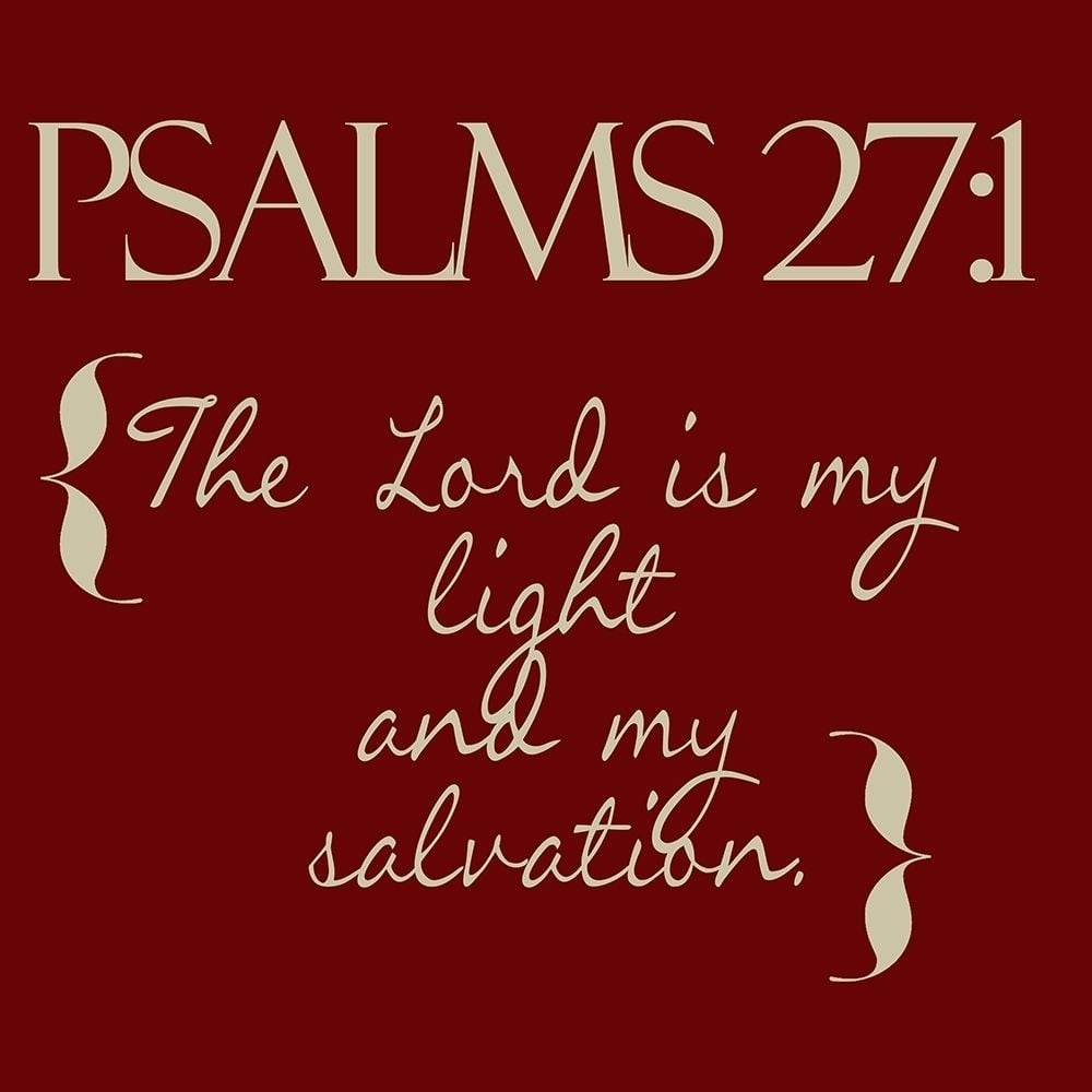 Psalms 27-1 Red Poster Print by Taylor Greene-VARPDXTGSQ394A Image 1