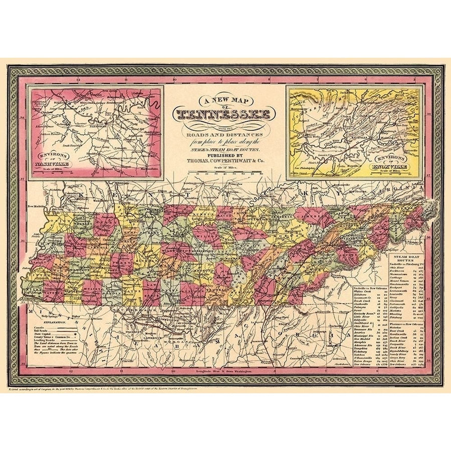 Tennessee - Thomas 1850 Poster Print by Thomas Thomas-VARPDXTNZZ0003 Image 1