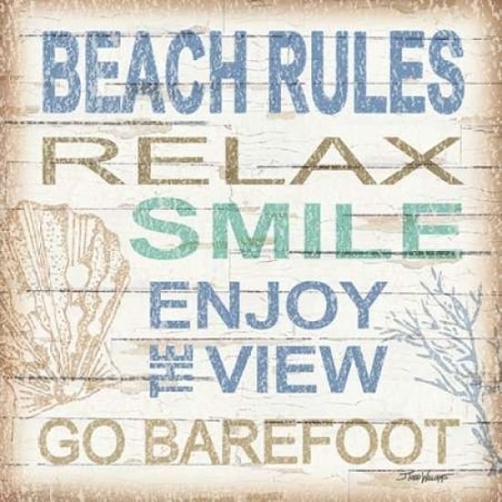 Beach Rules Sq Poster Print by Todd Williams-VARPDXTWM341 Image 1