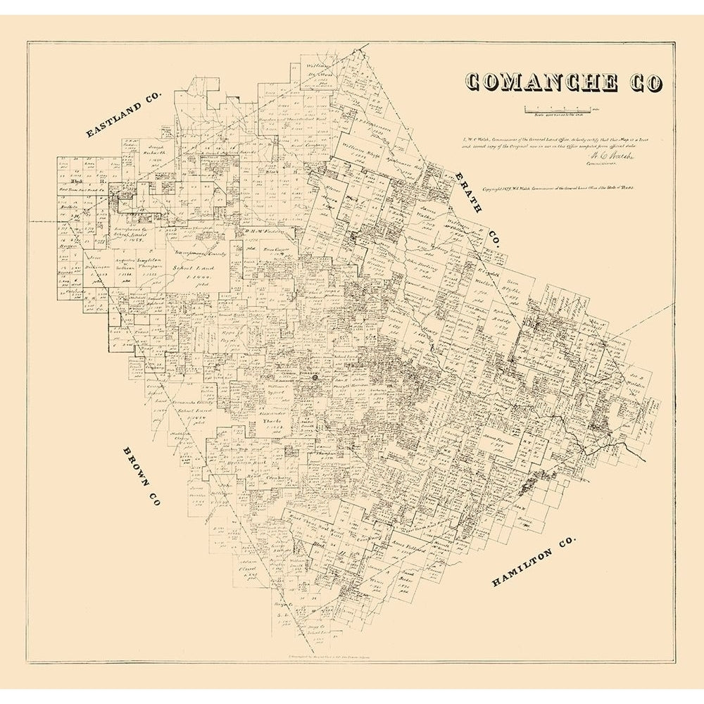 Comanche County Texas - Walsh 1879 by Walsh-VARPDXTXCO0019 Image 1