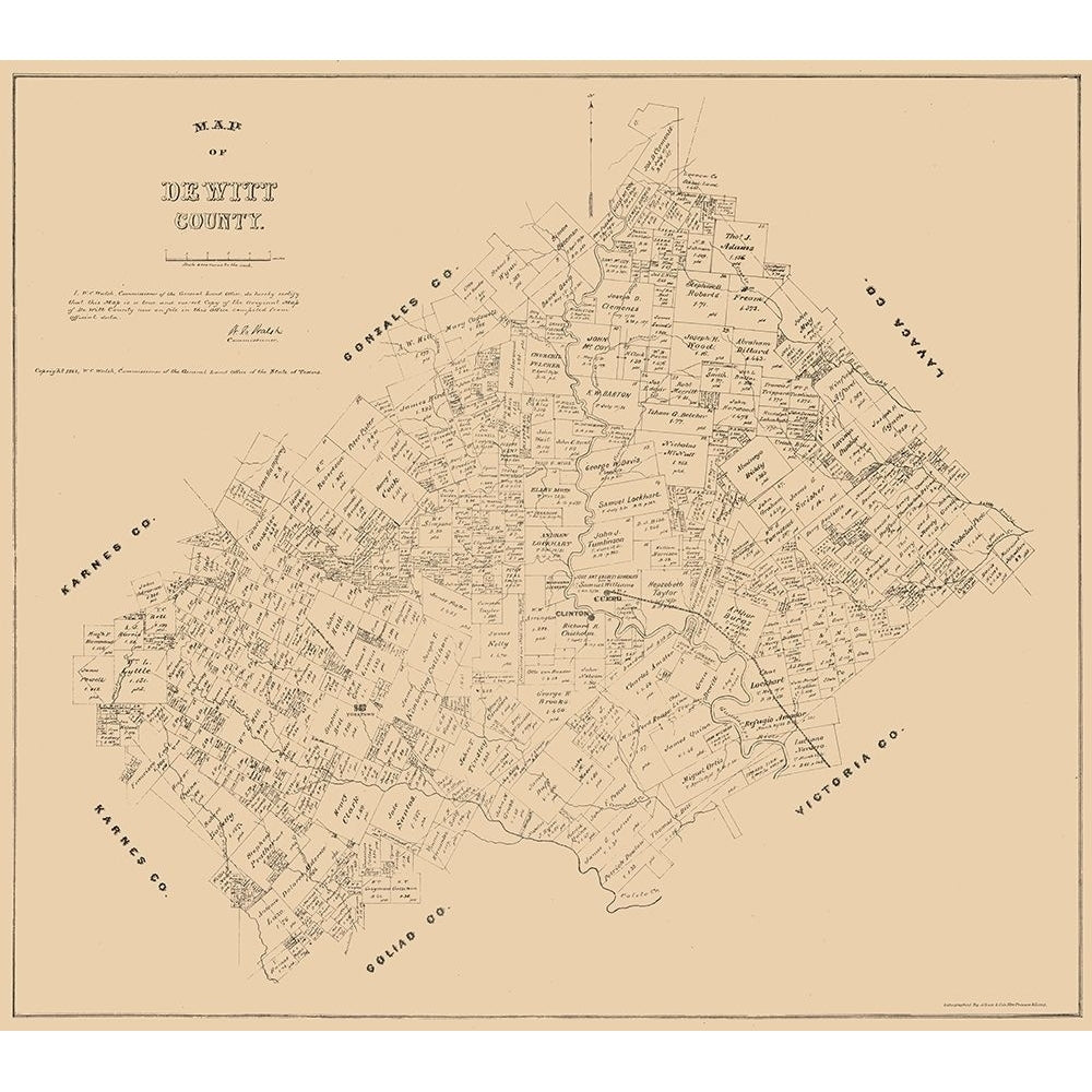 DeWitt County Texas - Walsh 1881 by Walsh-VARPDXTXDE0013 Image 1