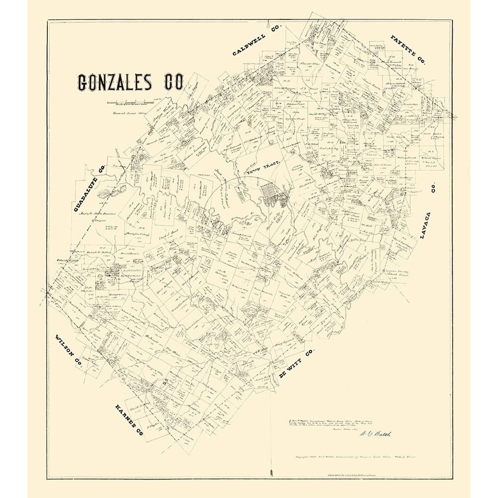 Gonzales County Texas - Walsh 1880 by Walsh-VARPDXTXGO0003 Image 1