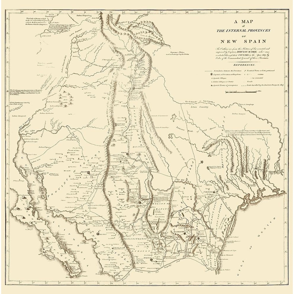 Spain Located In Modern Day Texas - Pike 1807 Poster Print by Pike Pike-VARPDXTXZZ0073 Image 1