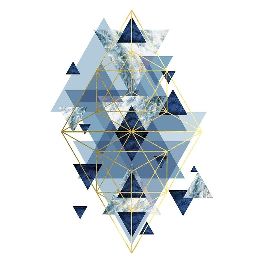 Navy Gold Geometric Poster Print by Urban Epiphany Urban Epiphany-VARPDXUERC002C Image 1