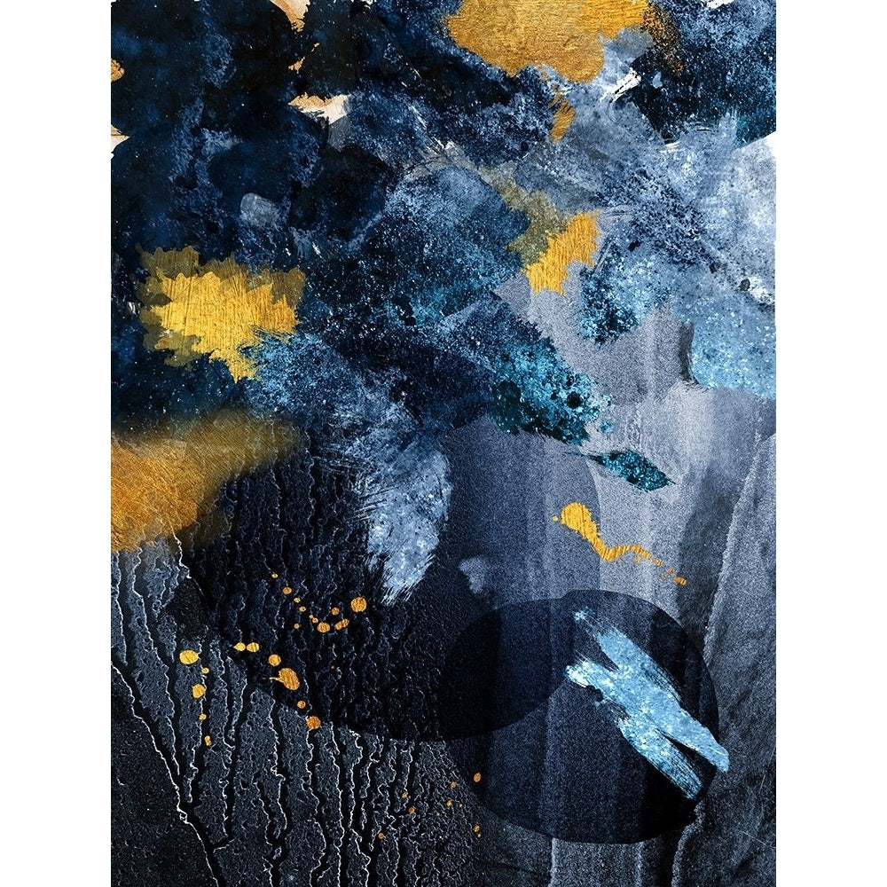 Abstract Blue and Gold Poster Print by Urban Epiphany Urban Epiphany-VARPDXUERC029A Image 1