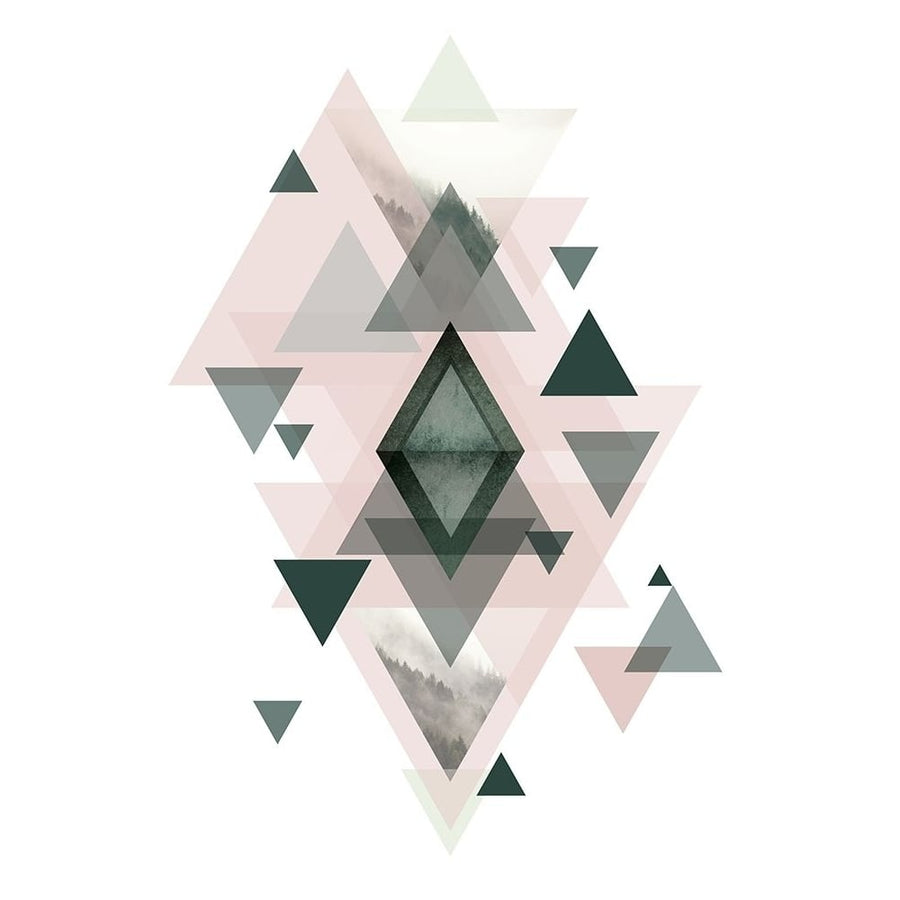 Pink Green Geometric 1 Poster Print by Urban Epiphany Urban Epiphany-VARPDXUERC039A Image 1