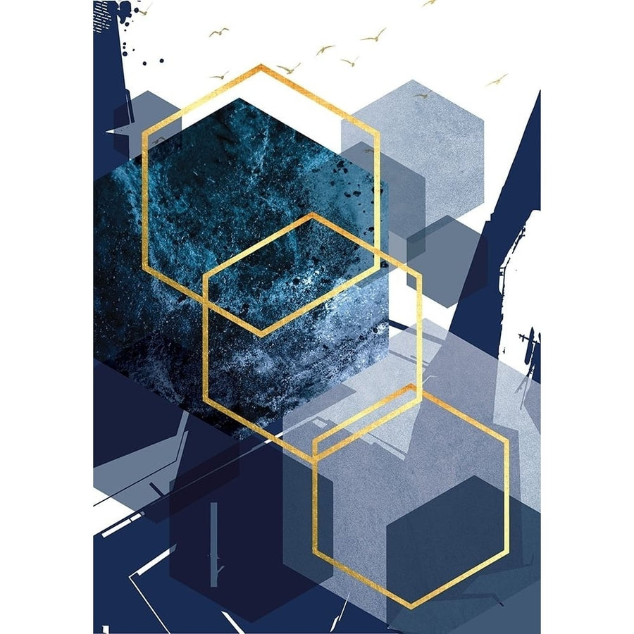 Hexagon Landscape Gold 1 Poster Print by Urban Epiphany Urban Epiphany-VARPDXUERC106A Image 1