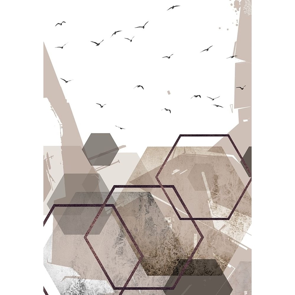 Abstract Hexagons Beige 2 Poster Print by Urban Epiphany Urban Epiphany-VARPDXUERC102B Image 1