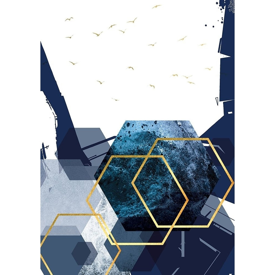 Hexagon Landscape Gold 2 Poster Print by Urban Epiphany Urban Epiphany-VARPDXUERC106B Image 1