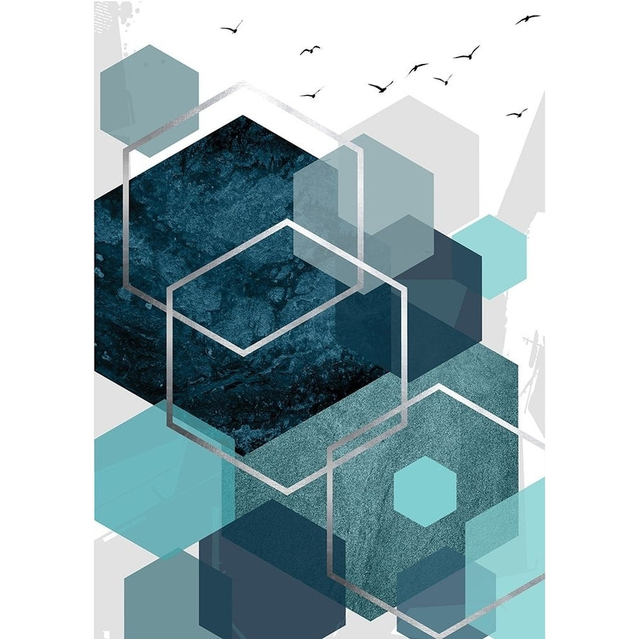 Aqua Abstract 1 Poster Print by Urban Epiphany Urban Epiphany-VARPDXUERC109A Image 1