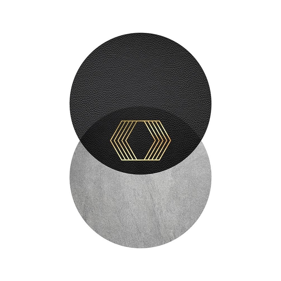 Black Grey Gold Circles 2 by Urban Epiphany-VARPDXUERC191B Image 1