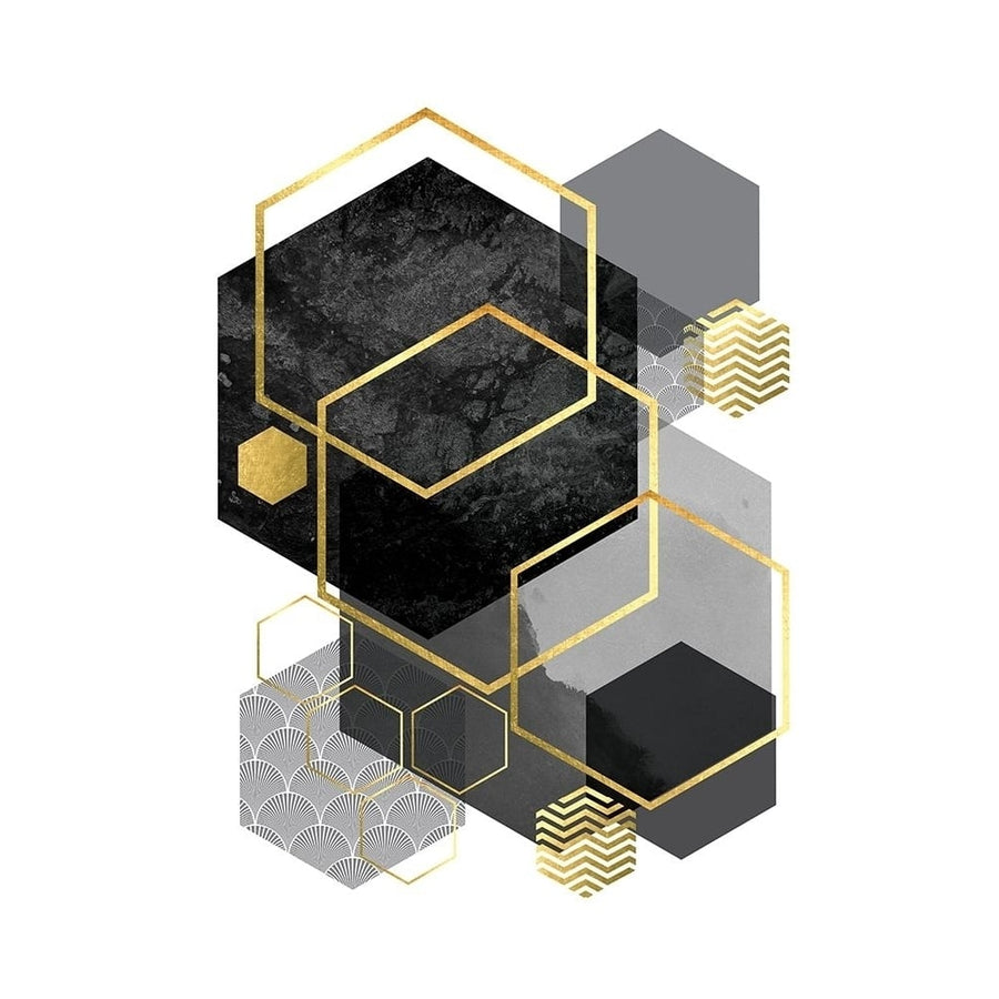 Black Grey Gold Geo 2 by Urban Epiphany-VARPDXUERC188B Image 1