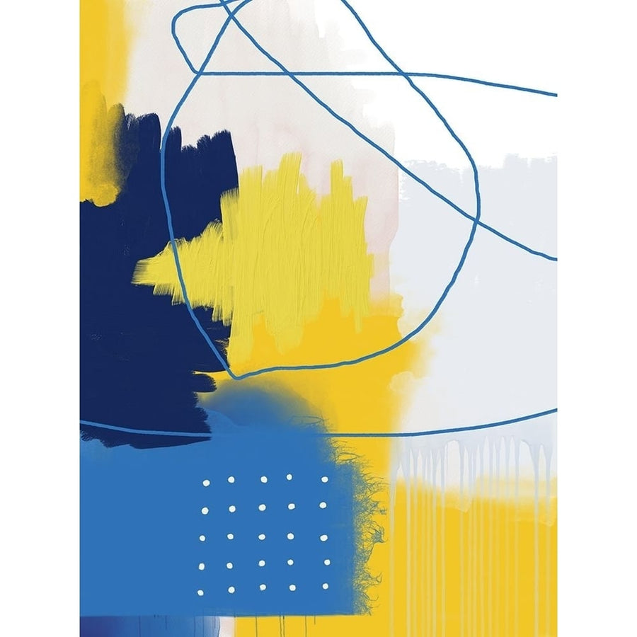 Modern Abstract Yellow Blue 2 by Lula Bijoux and Company-VARPDXUERC206B Image 1