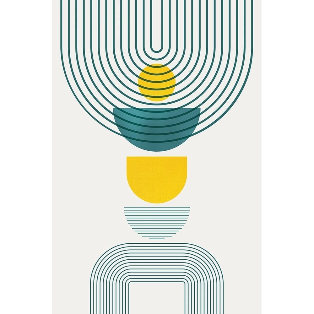 Mid Century Teal Yellow 1 Poster Print - Epiphany Urban-VARPDXUERC299A Image 1