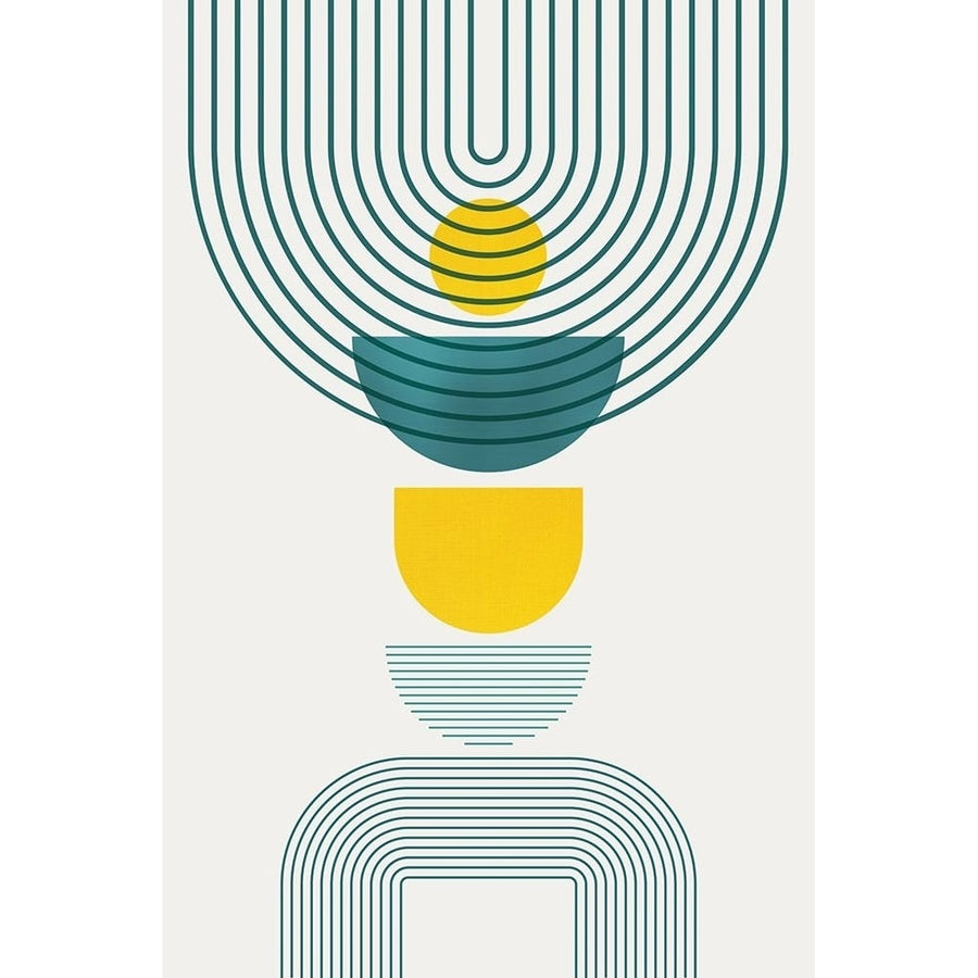 Mid Century Teal Yellow 1 Poster Print - Epiphany Urban-VARPDXUERC299A Image 1