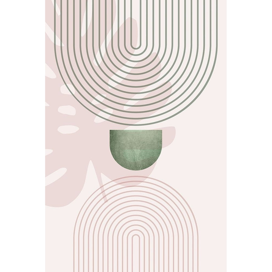 Pink Green Mid Century Botanical 1 Poster Print - Epiphany Urban-VARPDXUERC304A Image 1