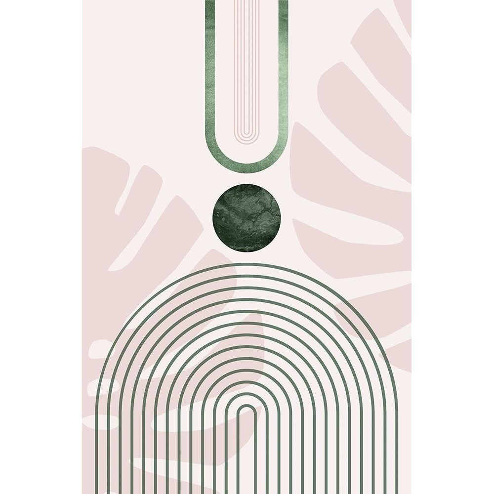 Pink Green Mid Century Botanical 3 Poster Print - Epiphany Urban-VARPDXUERC304C Image 1