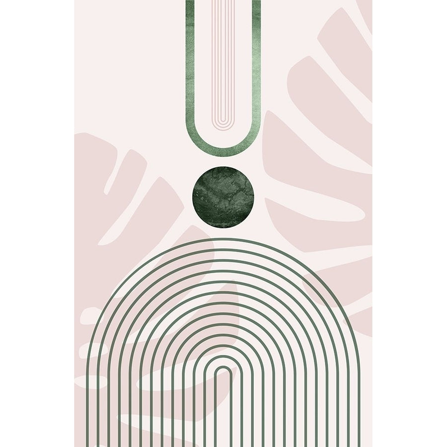 Pink Green Mid Century Botanical 3 Poster Print - Epiphany Urban-VARPDXUERC304C Image 1