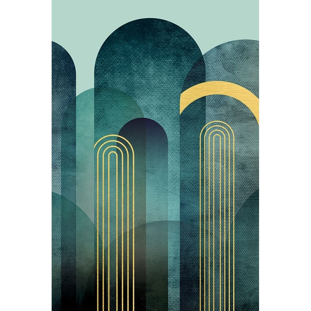 MidCentury Arches Teal Poster Print - Epiphany Urban-VARPDXUERC307A Image 1